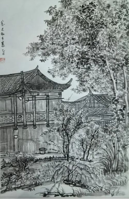 长沙市美协国画艺委会走进湘西龙山惹巴拉写生线上作品展(图35)